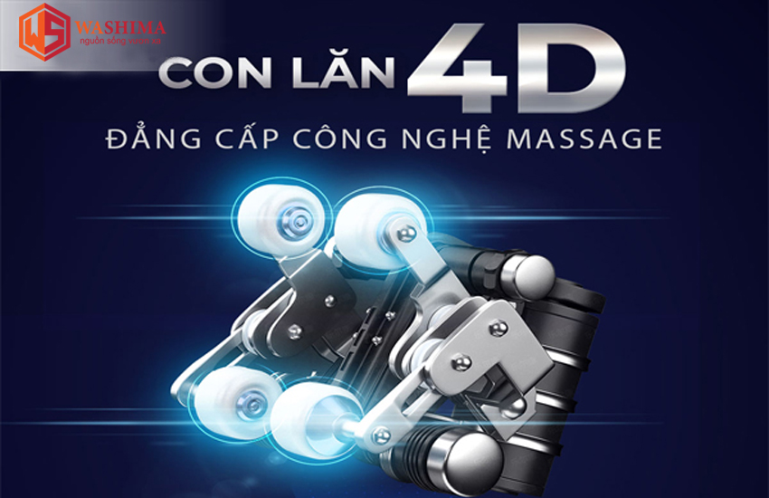 Công nghệ massage con lăn 4D cao cấp