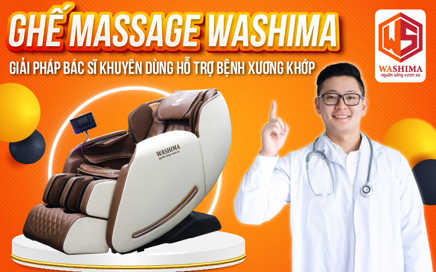 Ghế massage washima giải pháp bác sĩ khuyên dùng hỗ trợ bệnh xương khớp