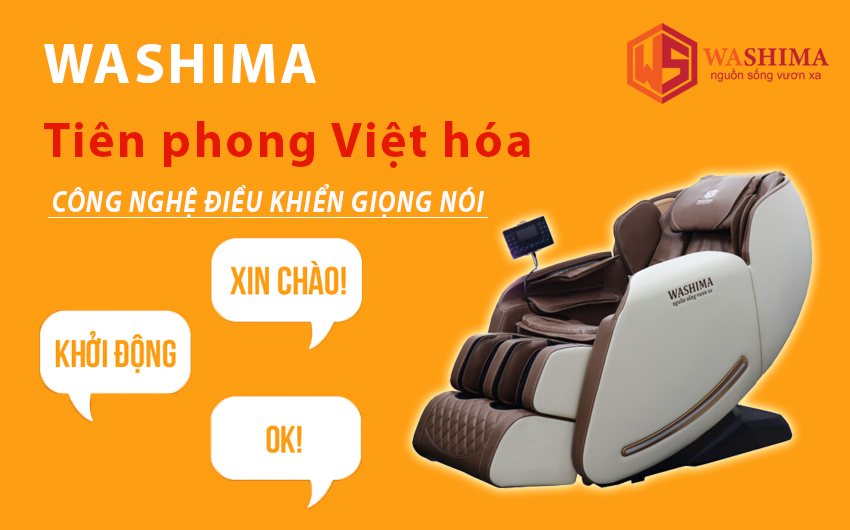 Washima - thương hiệu đầu tiên Việt hóa ngôn ngữ trên ghế Massage