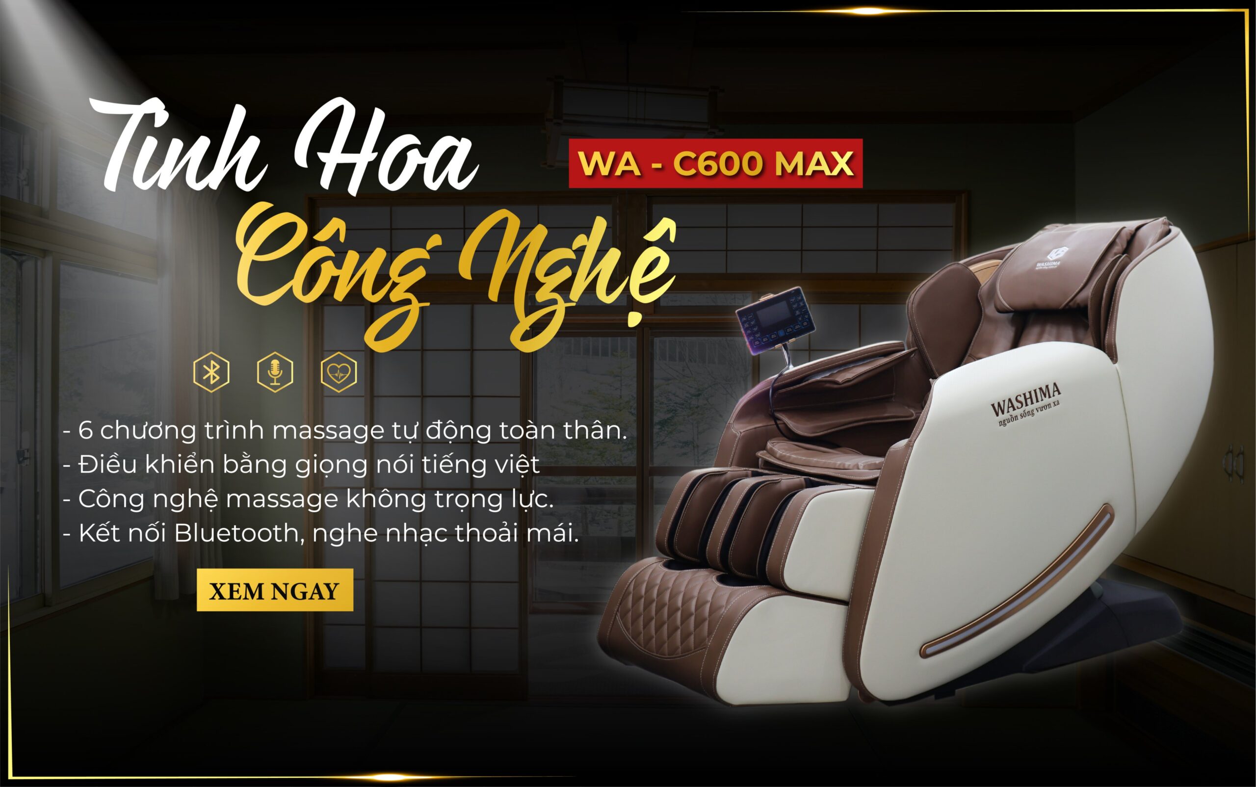 Ghế massage WA-C600 MAX tinh hoa công nghệ