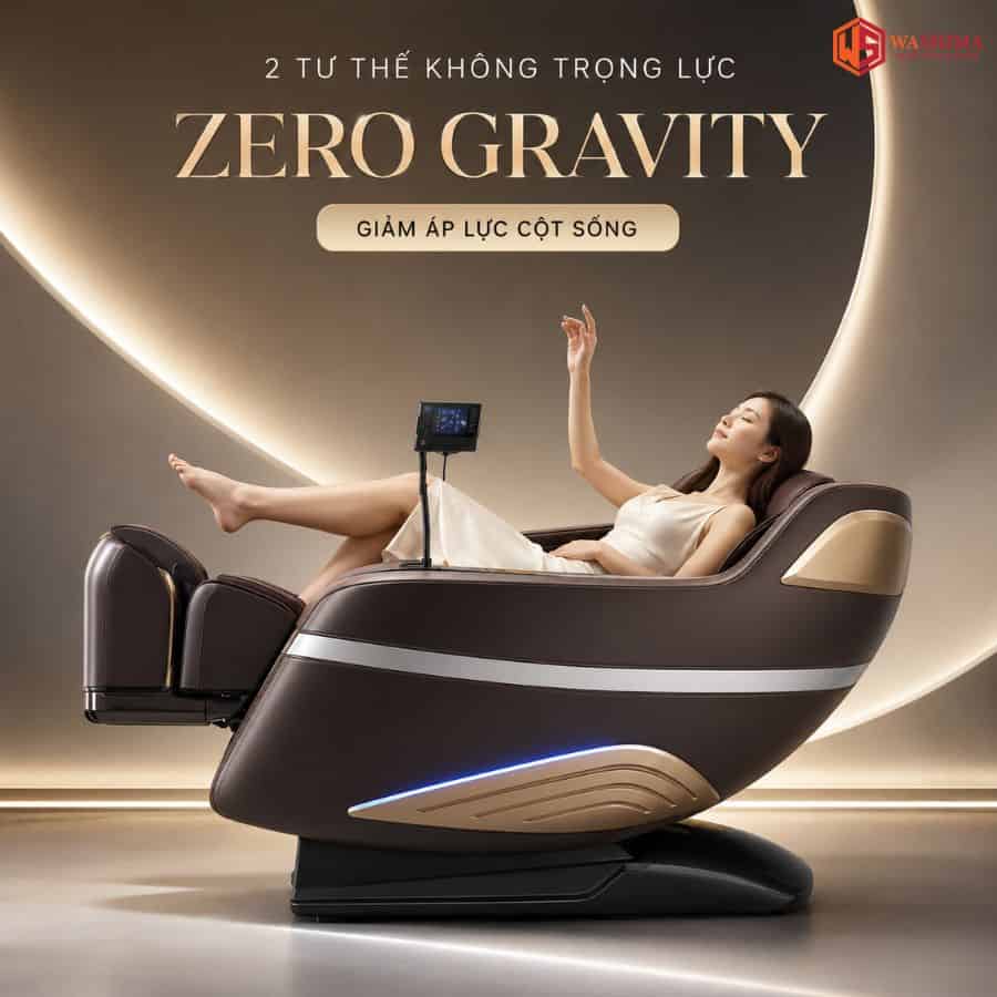 Chế độ Zero Gravity giúp cơ thể thư giãn toàn diện