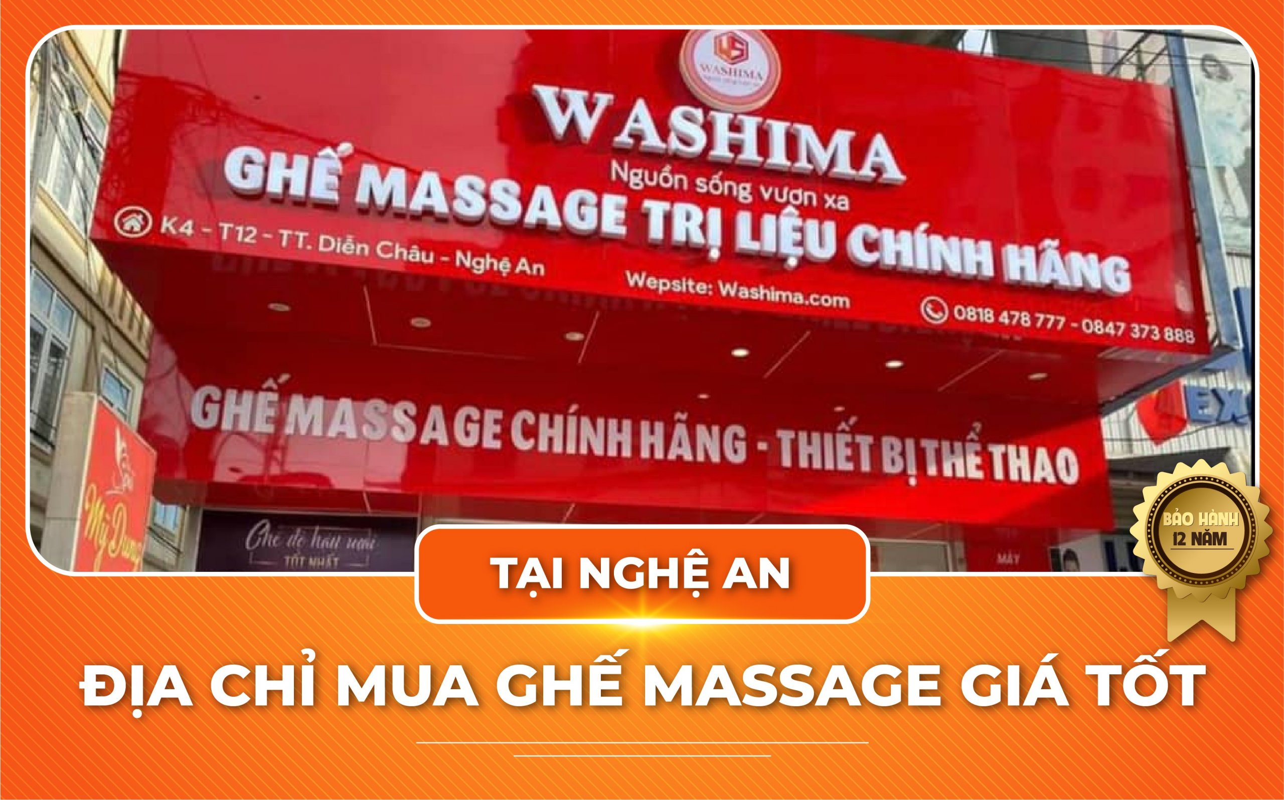 Đại lý ghế massage Washima tại Nghệ An