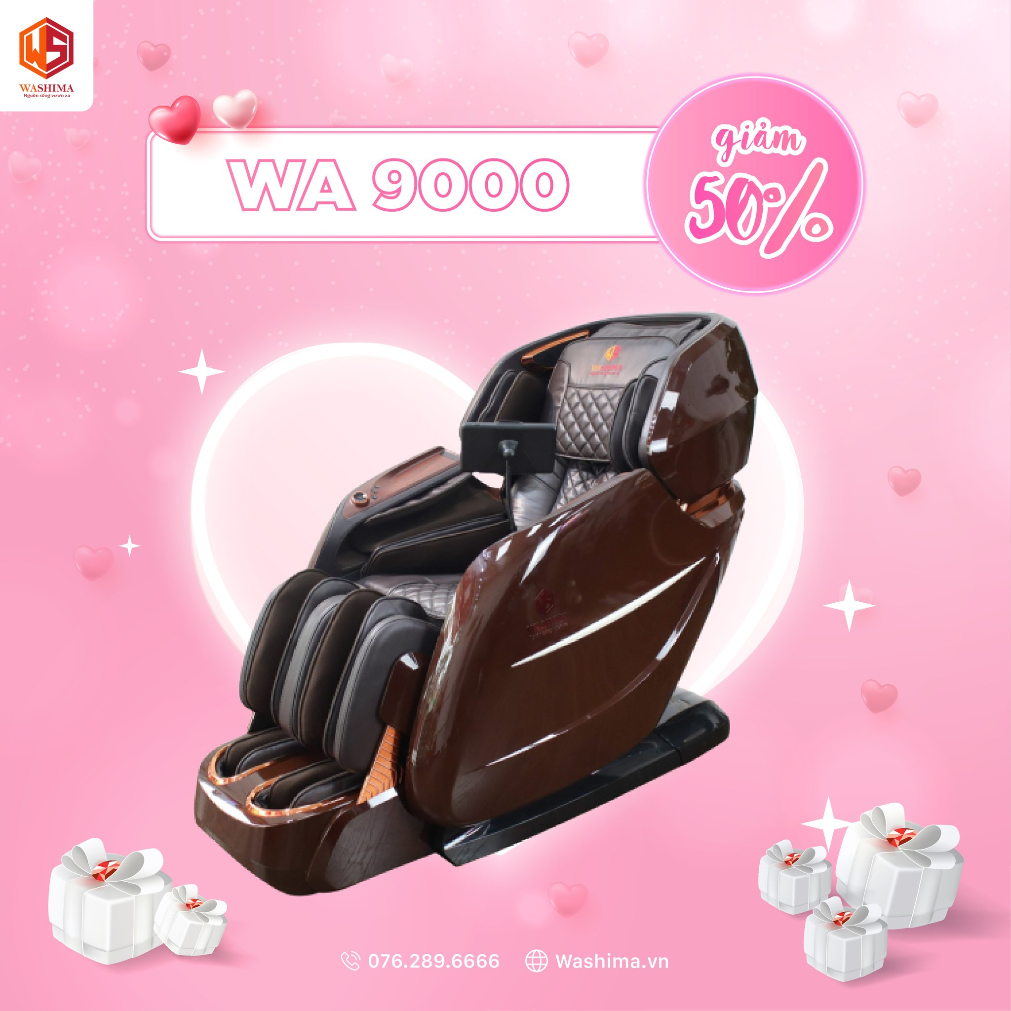 Giảm sâu tới 50% cực yêu thương đối với mẫu ghế massage cao cấp Washima WA-9000