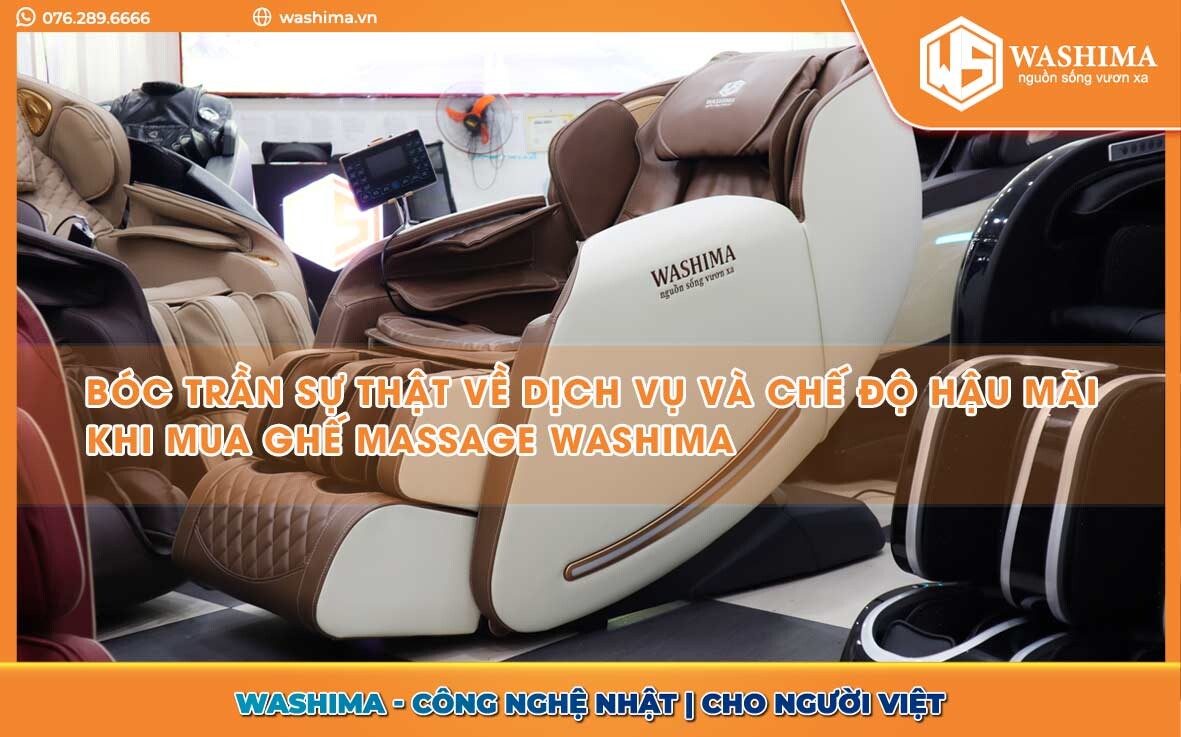 Dịch vụ và chế độ hậu mãi khi mua ghế massage Washima