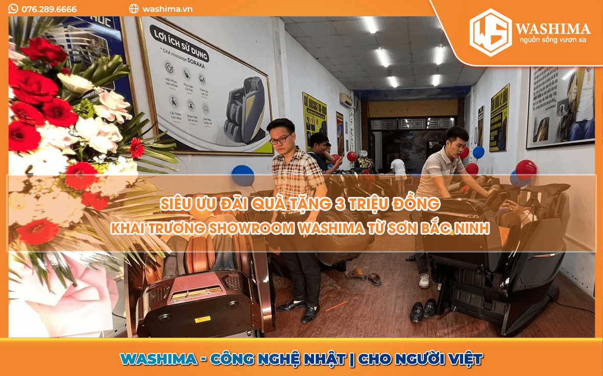 Khai trương showroom ghế massage gia đình Washima Bắc Ninh