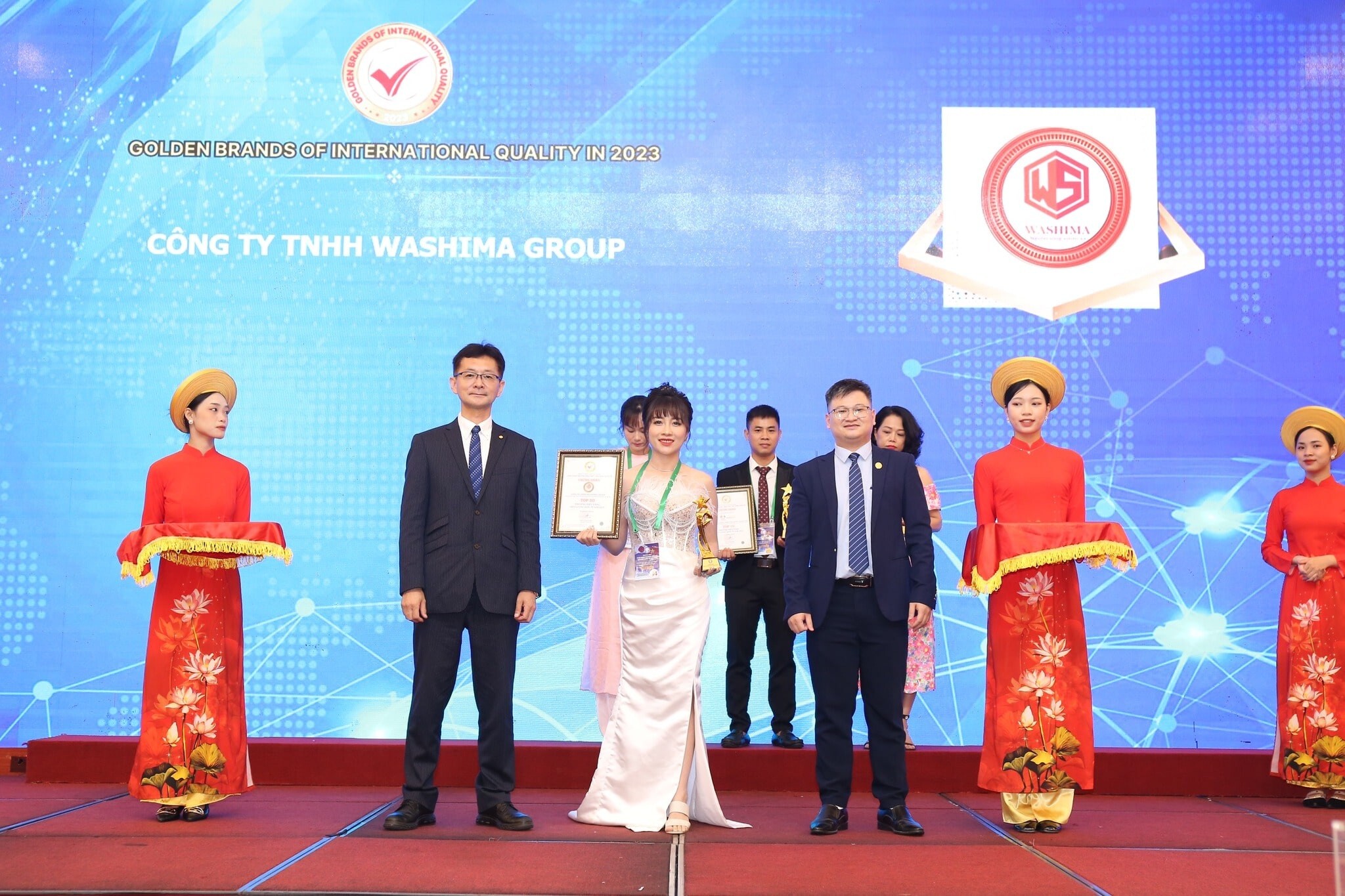Washima nhận giải thưởng Thương hiệu vàng chất lượng quốc tế 2023