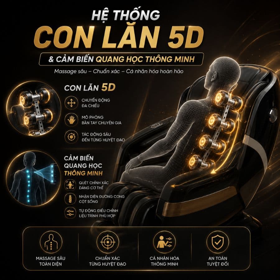 Thiết kế sang trọng của ghế massage Washima WA-899