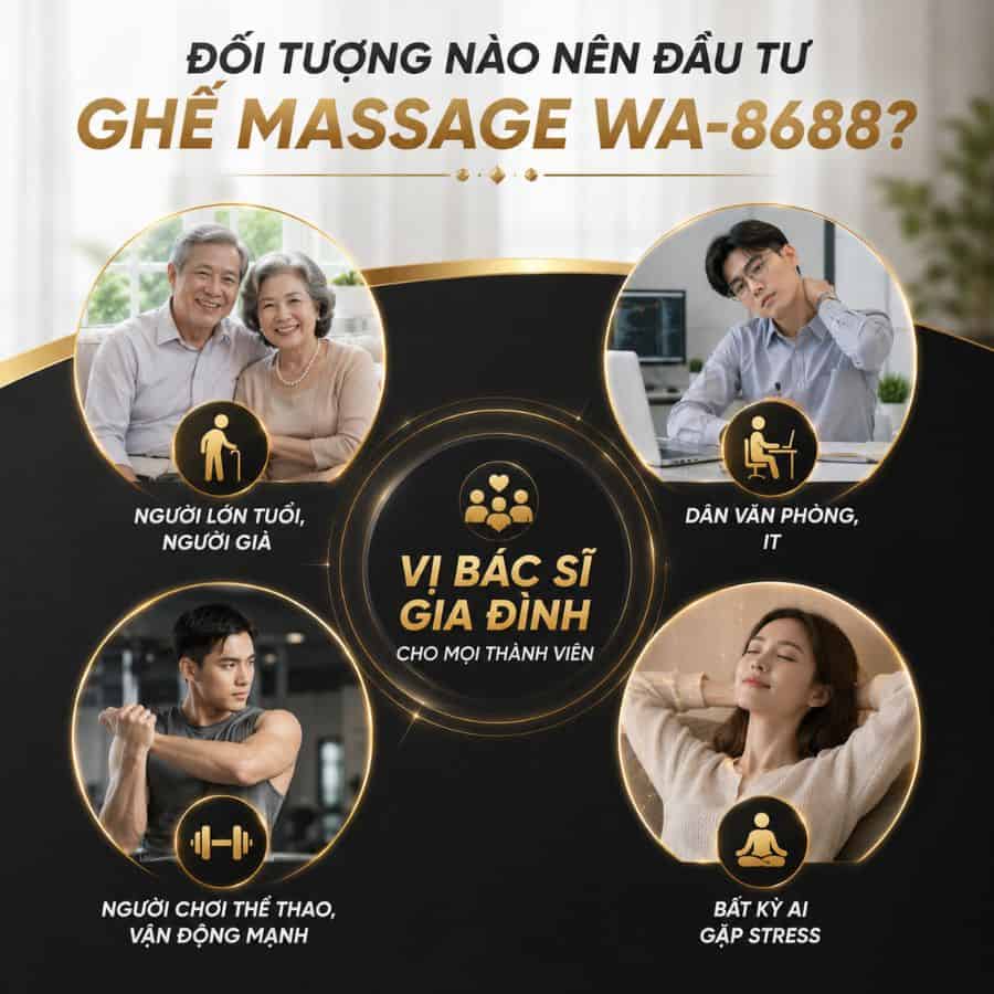 Đối tượng nào nên đầu tư ghế massage WA - 8688?