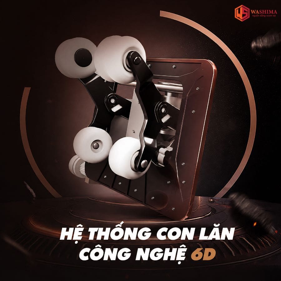 con lăn 6D ghế massage WA - 129