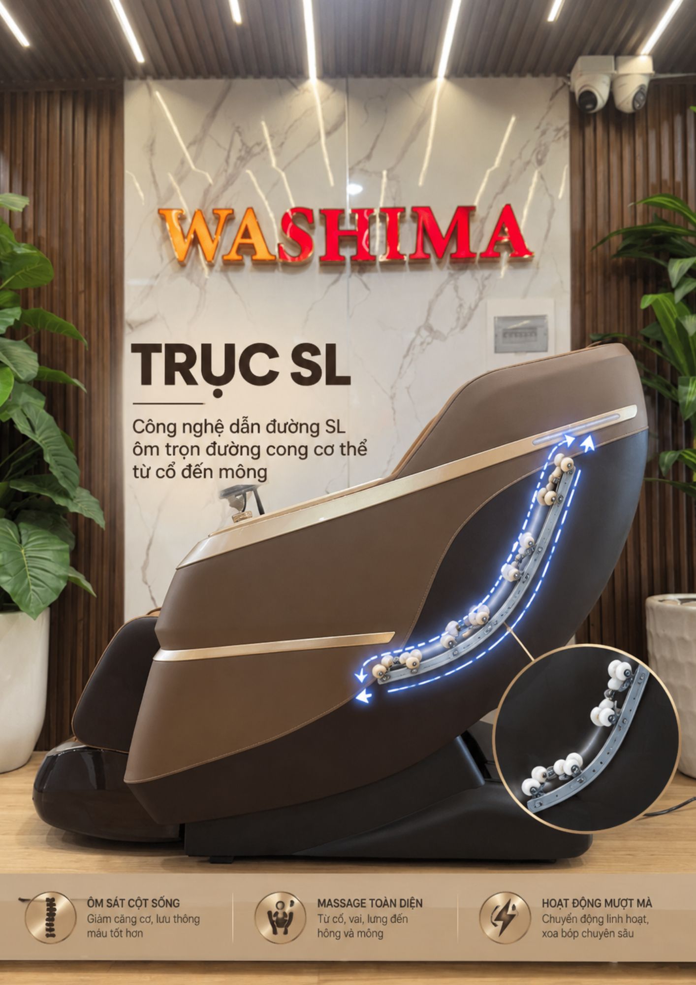 Ghế Massage Toàn Thân Washima WA - 494