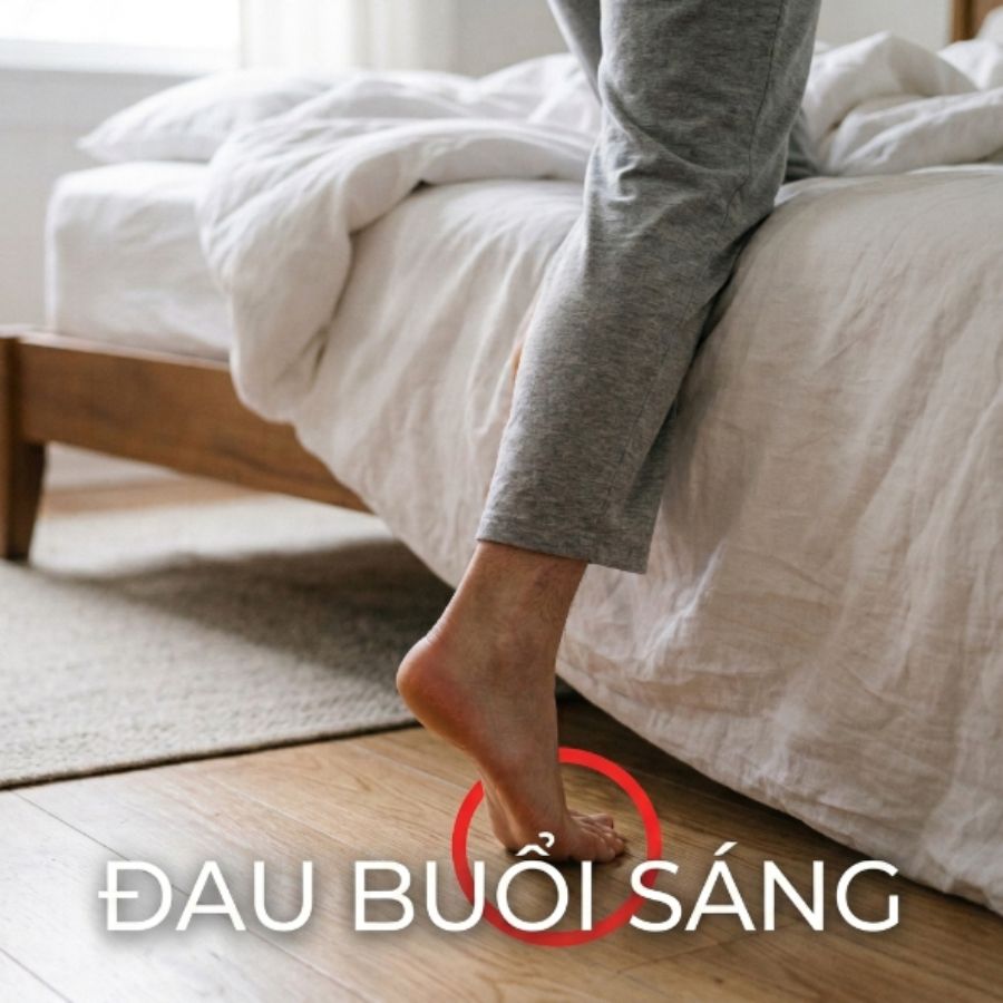 Đau lòng bàn chân khi ngủ dậy