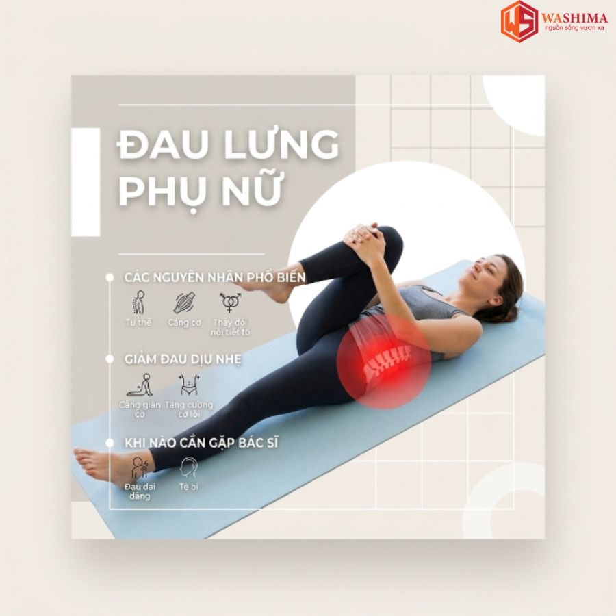 Đau lưng gần mông ở nữ