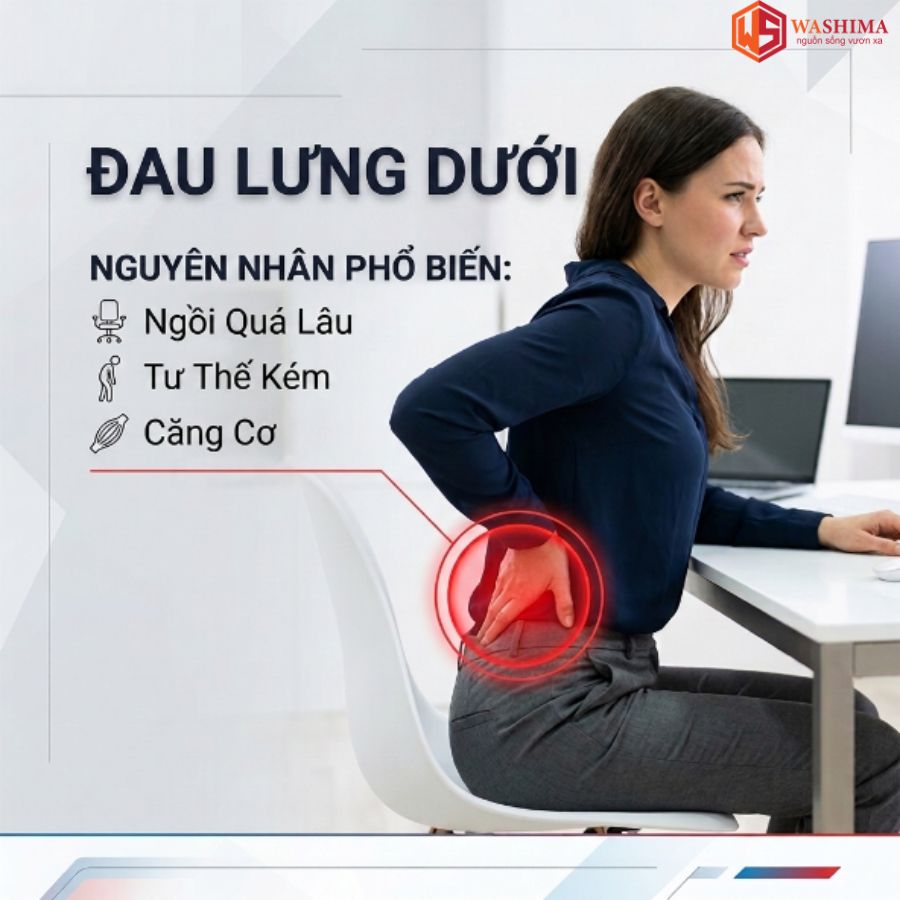 đau lưng gần mông là bị gì