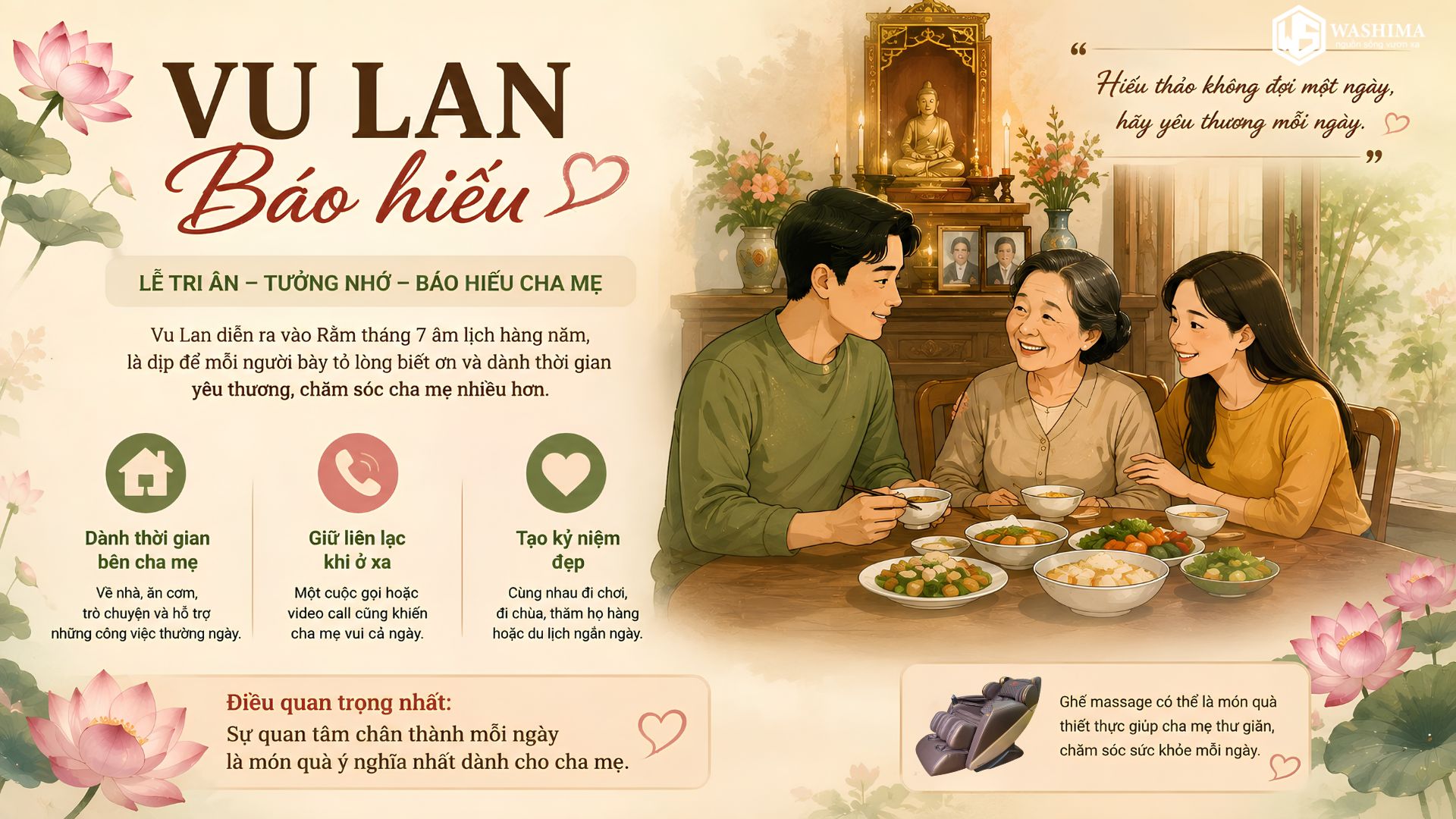 Mùa Vu Lan nên làm gì để báo hiếu cha mẹ?